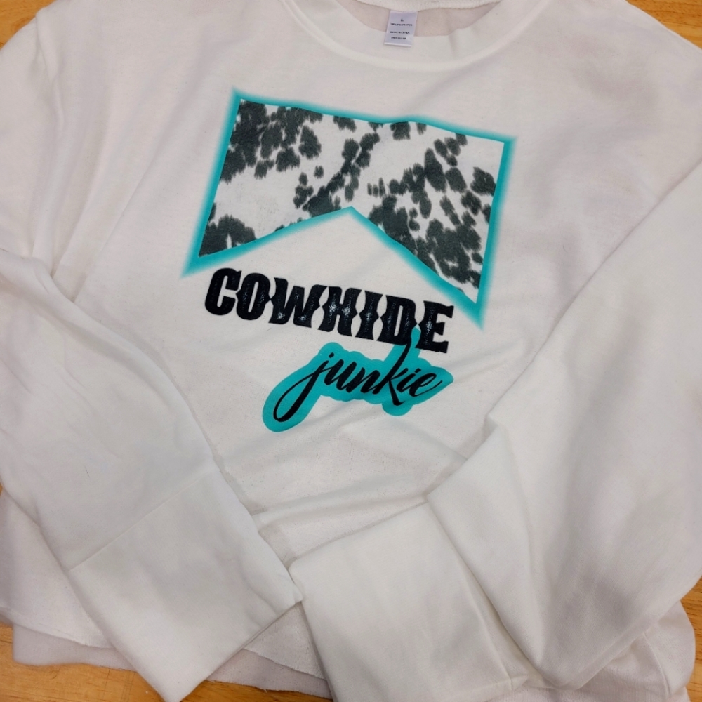 Cowhide cropped sweater